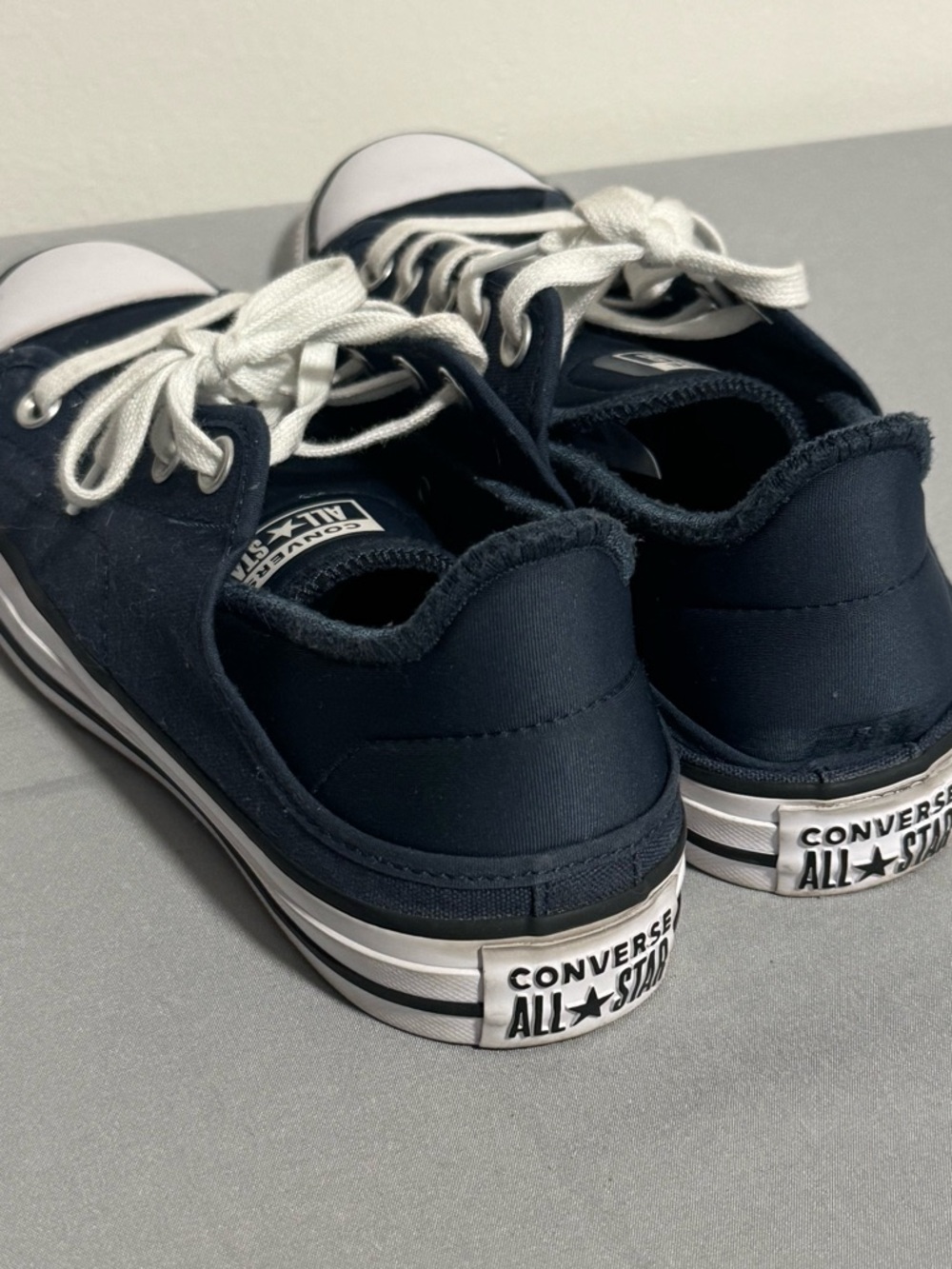 Converse All Star Lace Up Canvas Navy Blue Low Top Sneakers | Slip On size 7.5 - Picture 3 of 6